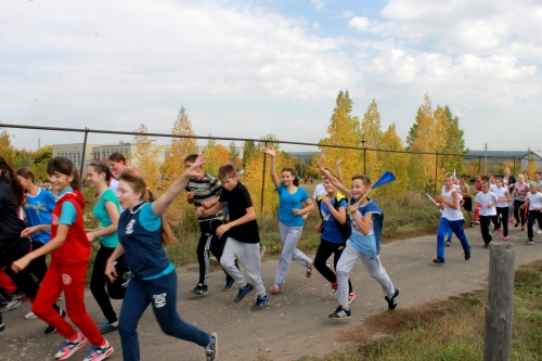 Легкоатлетический забег по селу